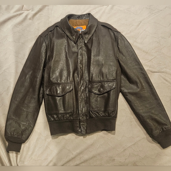 Vintage Cooper A-2 U.S Air Force Flight Goatskin Leather Jacket Made In USA